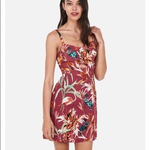 Mixed Floral Print Cut-Out Sweetheart Mini NWT